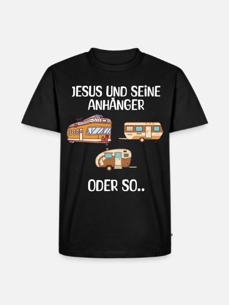Jesus und seine Anhänger Oder so - Herre Premium økologisk T-shirt - sort