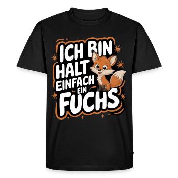 Renard, Renards, Animal Sauvage, Animal De La Forêt, Renard Rouge - T-shirt Premium bio Homme - noir - Devant - Nico (187cm)