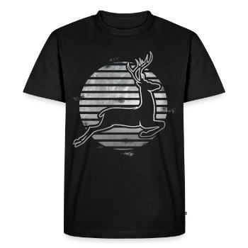 Roe deer - Men's Premium Organic T-Shirt - black - Front - Nico (187cm)