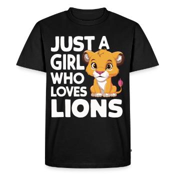 Lion Lion Animal Africa - Men's Premium Organic T-Shirt - black - Front - Nico (187cm)