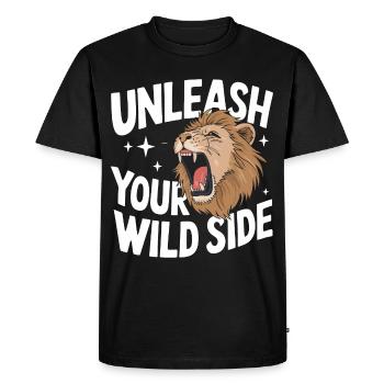 Lion Lion Animal Africa - Men's Premium Organic T-Shirt - black - Front - Nico (187cm)