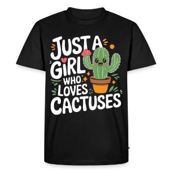 Cactus Cactus Plante du désert - T-shirt Premium bio Homme - noir - Devant - Nico (187cm)