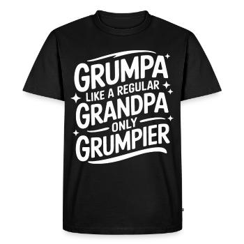 Papy Grand-père Famille Fête des pères - T-shirt Premium bio Homme - noir - Devant - Nico (187cm)