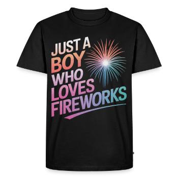 Pyrotechnie Feux d’artifice Pyrotechnie - T-shirt Premium bio Homme - noir - Devant - Nico (187cm)