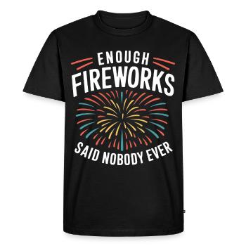 Pyrotechnie Feux d’artifice Pyrotechnie - T-shirt Premium bio Homme - noir - Devant - Nico (187cm)