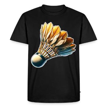Badminton - Men's Premium Organic T-Shirt - black - Front - Nico (187cm)