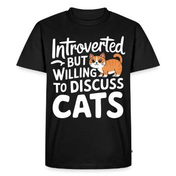 Introvert, antisocial, introvert - Men's Premium Organic T-Shirt - black - Front - Nico (187cm)