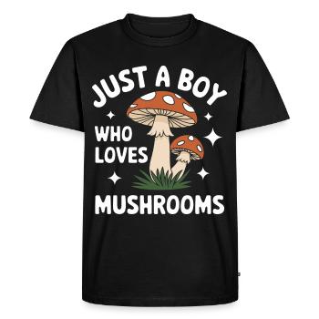 Champignons Champignons Champignon Champignon - T-shirt Premium bio Homme - noir - Devant - Nico (187cm)