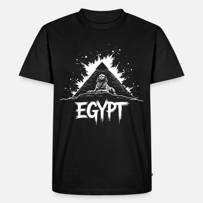 Ägypten Sphinx Pyramide - Männer Premium Bio T-Shirt - Schwarz
