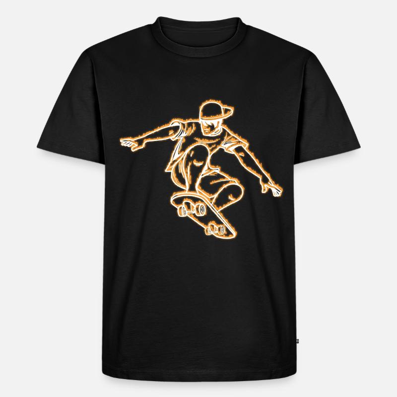 Skateboard Geschenk - Männer Premium Bio T-Shirt - Schwarz