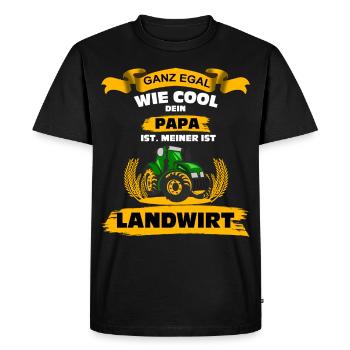 Agriculteur | Agriculteur | mon père est un fermier - T-shirt Premium bio Homme - noir - Devant - Nico (187cm)