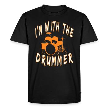 Batterie batteur batteur - T-shirt Premium bio Homme - noir - Devant - Nico (187cm)