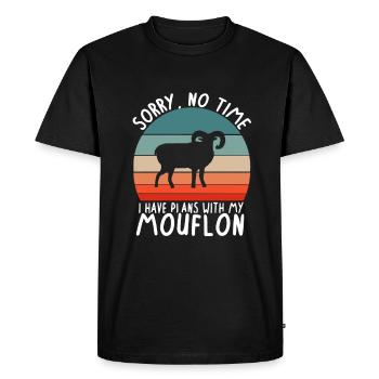 Women Aries Animal Wilderness Mufflon Kids Saying - Men's Premium Organic T-Shirt - black - Front - Nico (187cm)