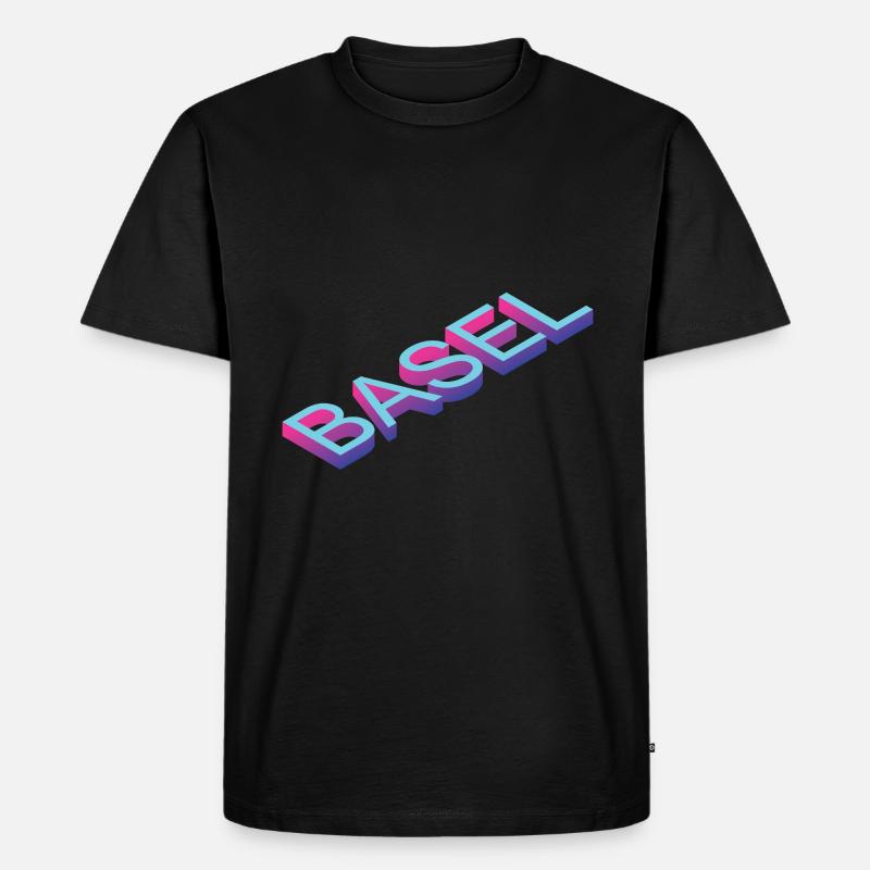 Basel - Männer Premium Bio T-Shirt - Schwarz