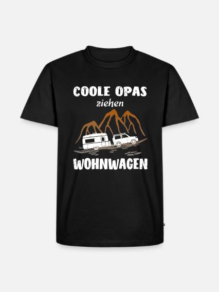 Wohnwagen Opa - Männer Premium Bio T-Shirt - Schwarz