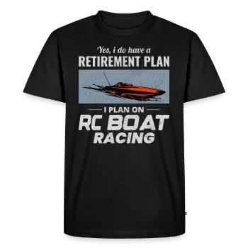 Rc Boat Racing Electric Powerboat Retirement Race - Men's Premium Organic T-Shirt - black - Front - Nico (187cm)