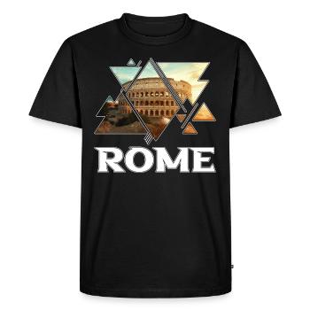 Rome Rome Italie Ville Skyline Colisée - T-shirt Premium bio Homme - noir - Devant - Nico (187cm)