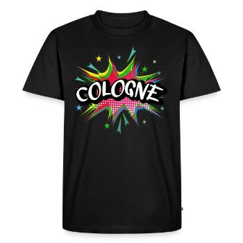 Cologne Cologne Allemagne Ville Pop Art Comic Art - T-shirt Premium bio Homme - noir - Devant - Nico (187cm)