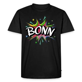 Bonn Allemagne Ville Pop Art Comic Art - T-shirt Premium bio Homme - noir - Devant - Nico (187cm)