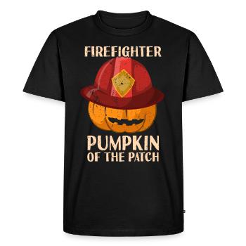 Citrouille pompier dans le lit pour Halloween - T-shirt Premium bio Homme - noir - Devant - Nico (187cm)