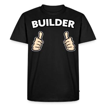 Ouvrier de chantier de construction.Idée cadeau - T-shirt Premium bio Homme - noir - Devant - Nico (187cm)