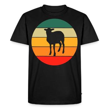 mouton rétro - T-shirt Premium bio Homme - noir - Devant - Nico (187cm)