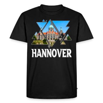 Hanovre Allemagne Ville Skyline Home Love - T-shirt Premium bio Homme - noir - Devant - Nico (187cm)