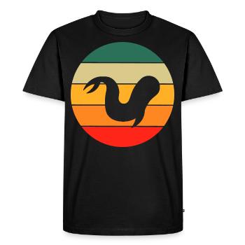 Béluga rétro - T-shirt Premium bio Homme - noir - Devant - Nico (187cm)