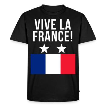 vive la France - T-shirt Premium bio Homme - noir - Devant - Nico (187cm)