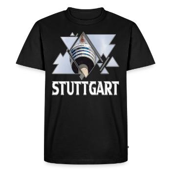 Stuttgart Allemagne City Skyline Home Love - T-shirt Premium bio Homme - noir - Devant - Nico (187cm)