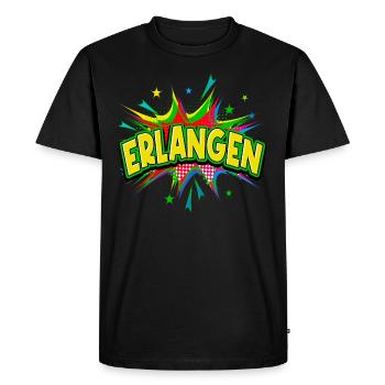 Erlangen Allemagne Ville Pop Art Comic Art - T-shirt Premium bio Homme - noir - Devant - Nico (187cm)