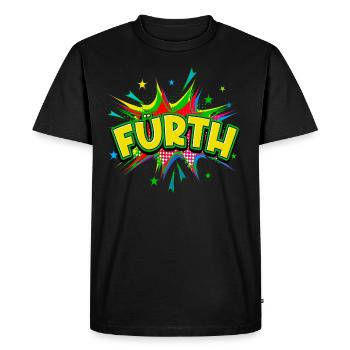 Fürth Germany City Pop Art Comic Art - Men's Premium Organic T-Shirt - black - Front - Nico (187cm)