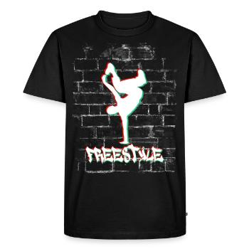 Freestyle - Men's Premium Organic T-Shirt - black - Front - Nico (187cm)