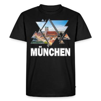 Munich Allemagne City Skyline Home Love - T-shirt Premium bio Homme - noir - Devant - Nico (187cm)