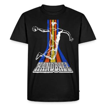 Handball Handball Player Handball Player Vintage - Men's Premium Organic T-Shirt - black - Front - Nico (187cm)