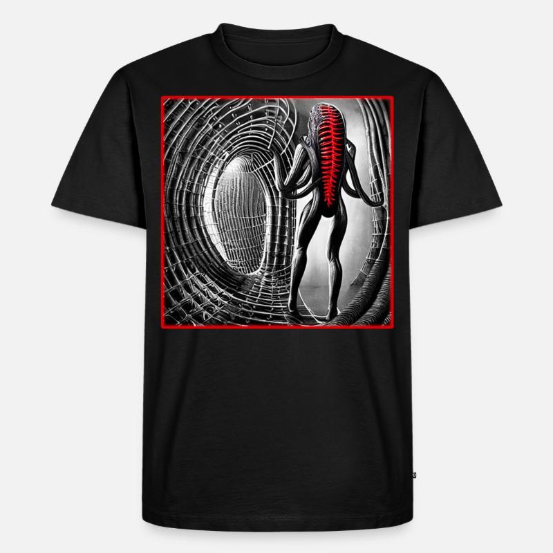 Aliengirl Giger Style - Männer Premium Bio T-Shirt - Schwarz