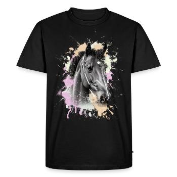 Cheval - T-shirt Premium bio Homme - noir - Devant - Nico (187cm)