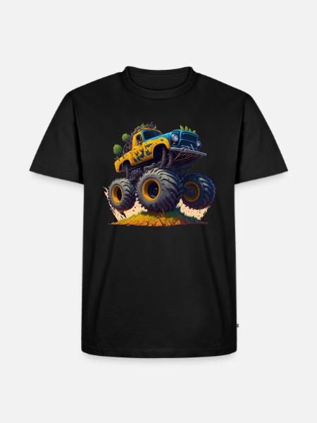 Monstertruck - Männer Premium Bio T-Shirt - Schwarz