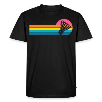 Badminton - T-shirt Premium bio Homme - noir - Devant - Nico (187cm)