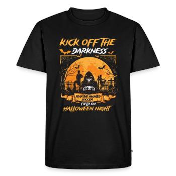Funny & Spooky Soccer Halloween Edition - T-shirt Premium bio Homme - noir - Devant - Nico (187cm)