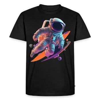 Astronaute - T-shirt Premium bio Homme - noir - Devant - Nico (187cm)