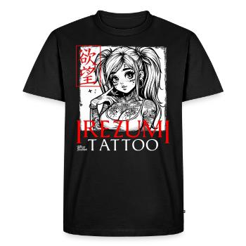 irezumi tattoo japan inked manga anime - Men's Premium Organic T-Shirt - black - Front - Nico (187cm)