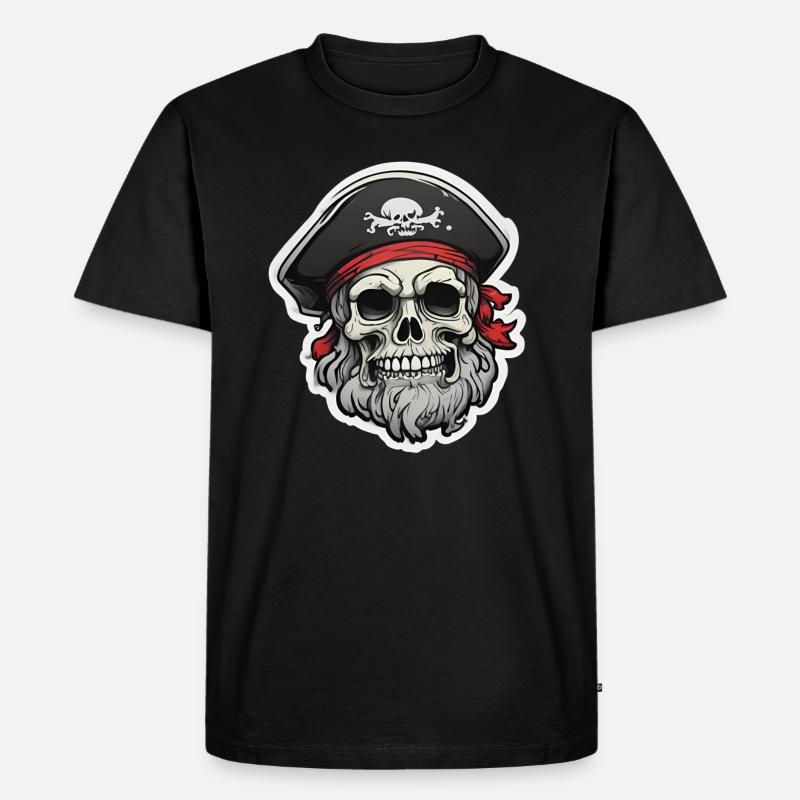 PIRAT 1 - Männer Premium Bio T-Shirt - Schwarz