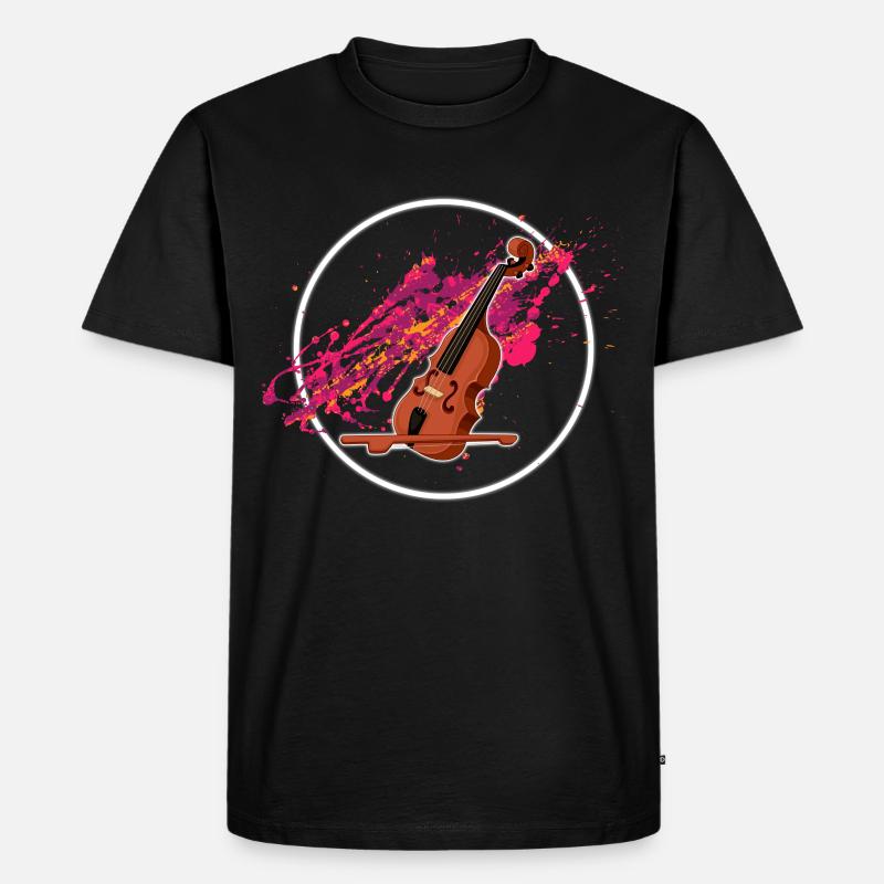 violin instruments - Männer Premium Bio T-Shirt - Schwarz