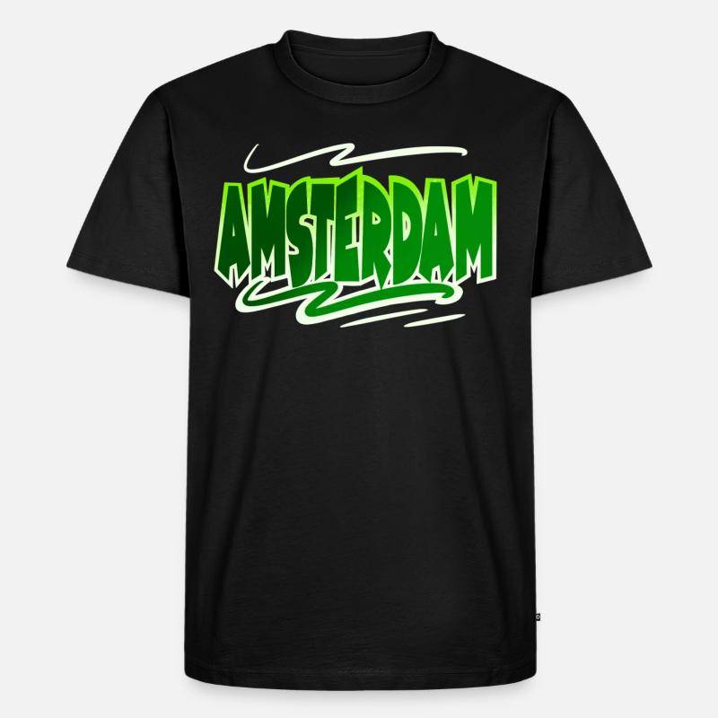 Amsterdam - Männer Premium Bio T-Shirt - Schwarz