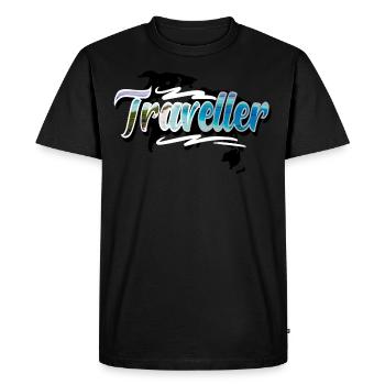 Voyage des voyageurs - T-shirt Premium bio Homme - noir - Devant - Nico (187cm)