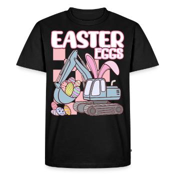 Oeufs de Pâques - T-shirt Premium bio Homme - noir - Devant - Nico (187cm)