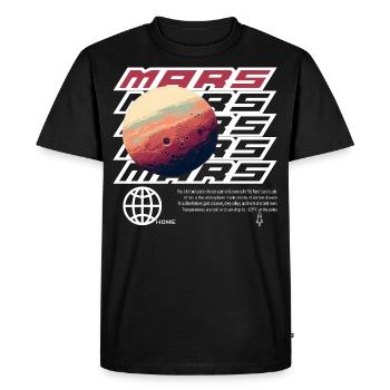 Mars - Men's Premium Organic T-Shirt - black - Front - Nico (187cm)