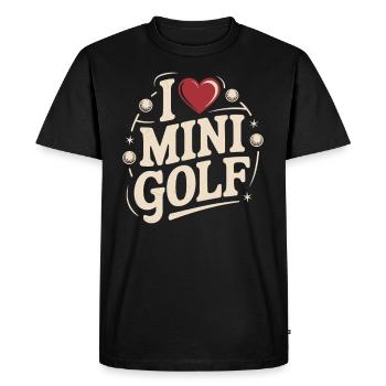 J’adore le -golf – s’amuser sur le terrain de -golf - T-shirt Premium bio Homme - noir - Devant - Nico (187cm)