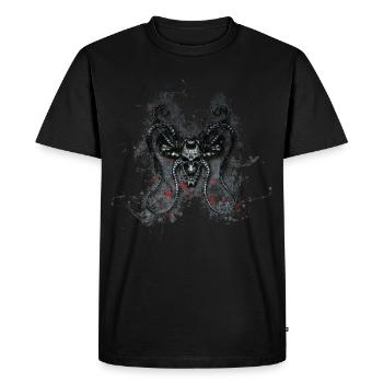 Gothic Monster Skull Paint Splatter Art - Men's Premium Organic T-Shirt - black - Front - Nico (187cm)